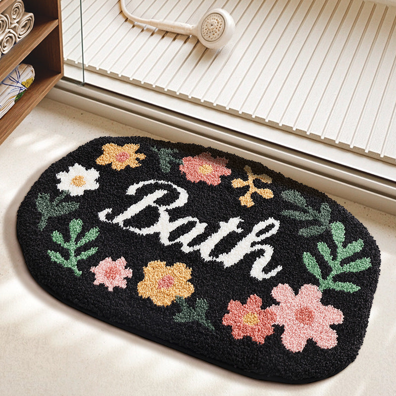 Floral Patterned Bathroom Rug — product view 7
