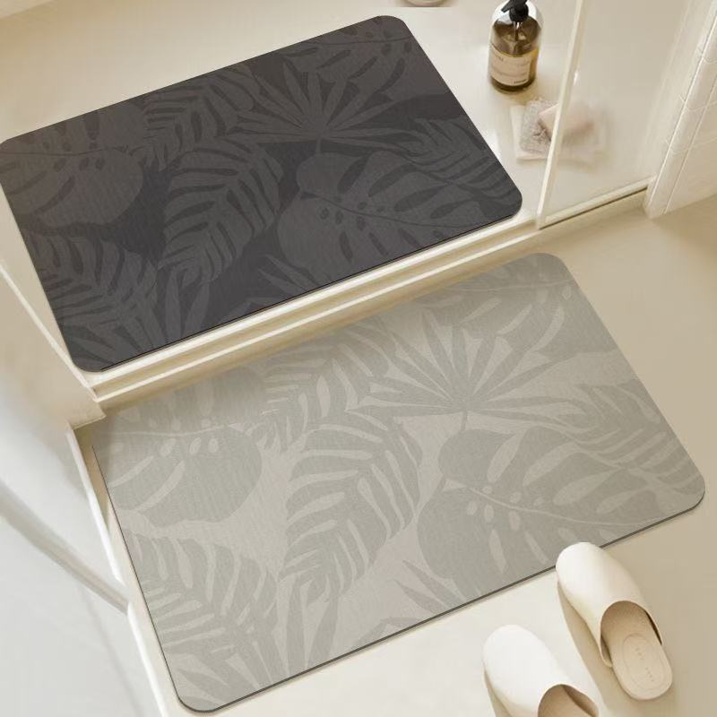Decorative Leaf Print Bathroom Mat for Home — product view 6