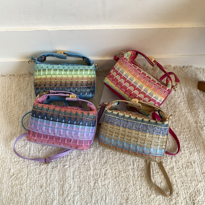 Textured Handwoven Mini Crossbody Bag LoungeYard — product view 4