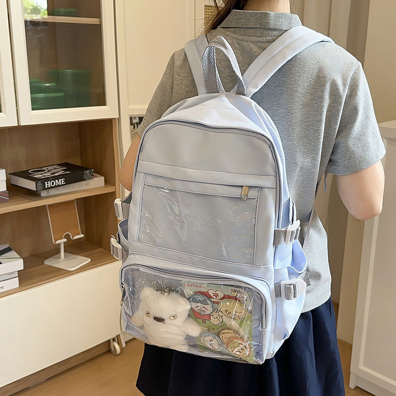 Clear Front Multi-Pocket Backpack LoungeYard — product view 1