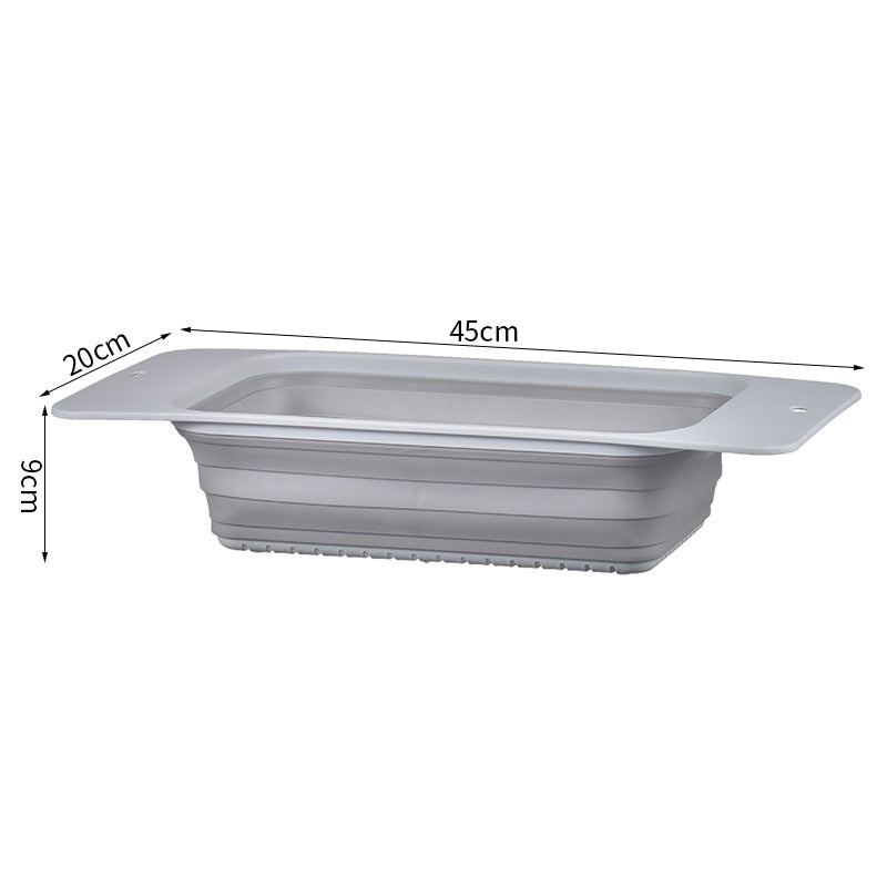 Foldable Silicone Draining Bowl with Strainer Insert and Handles — product view 4