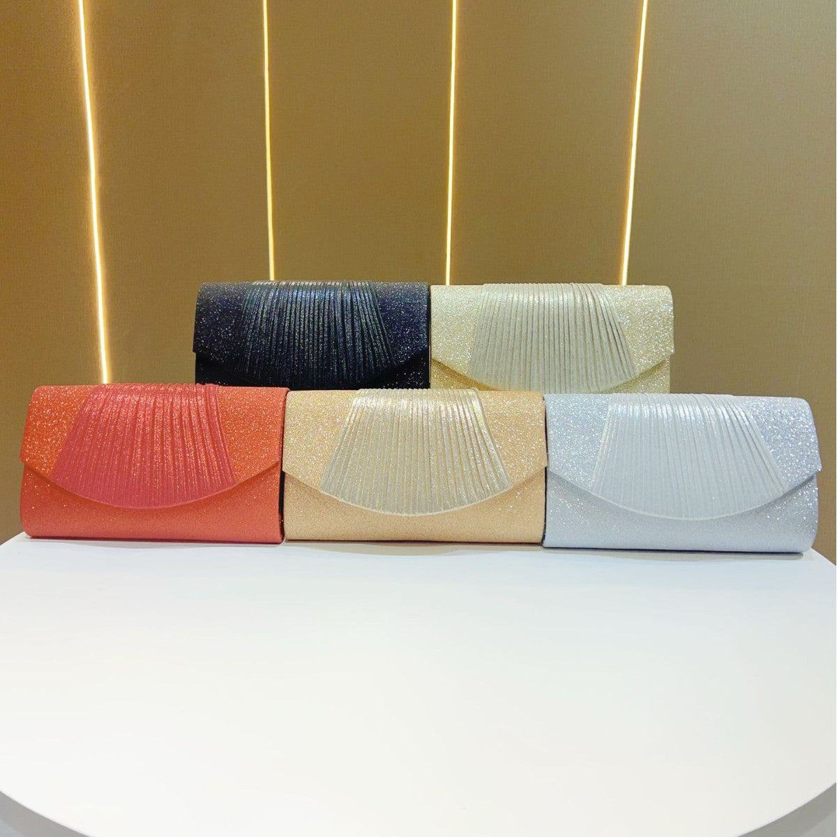 Glamorous Pleated Evening Clutch — product view 4