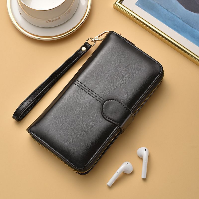 Slim Double-Zippered Wallet with Wrist Strap LoungeYard — product view 4