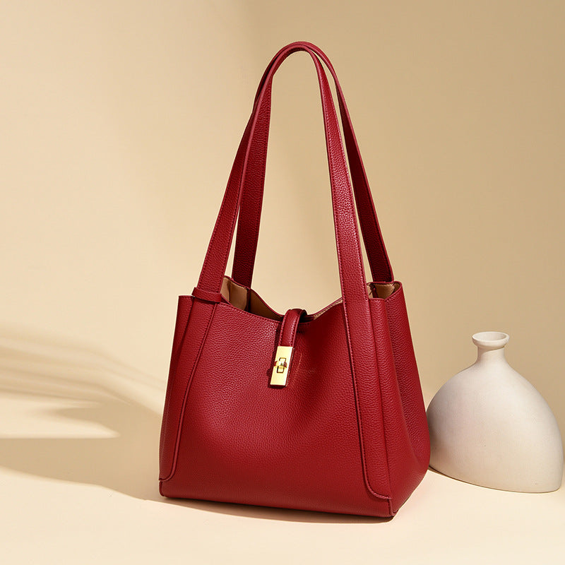 Elegant Structured Shoulder Tote LoungeYard — product view 1
