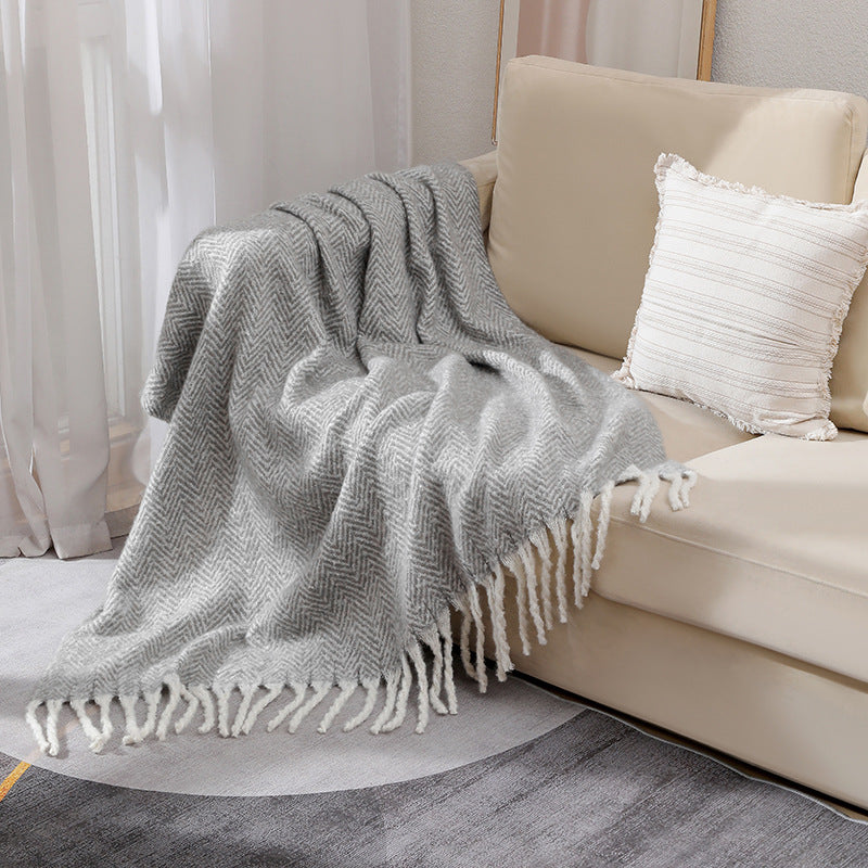 Stylish Herringbone Throw Blanket — product view 7