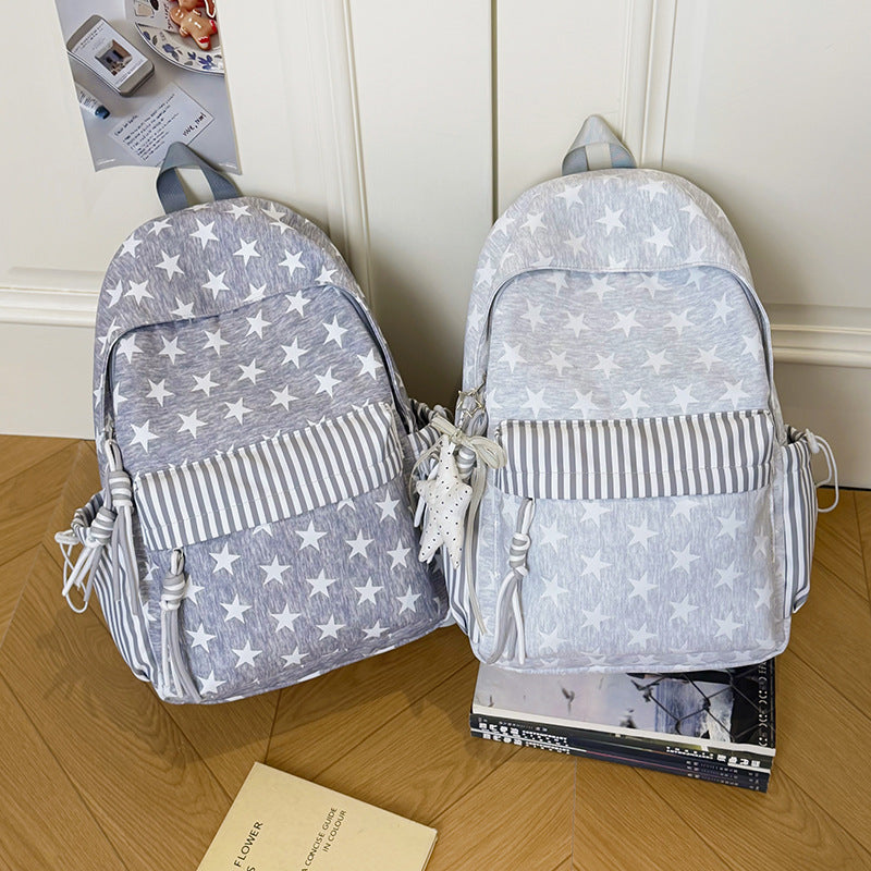 Fun Star-Printed Everyday Backpack LoungeYard — product view 4