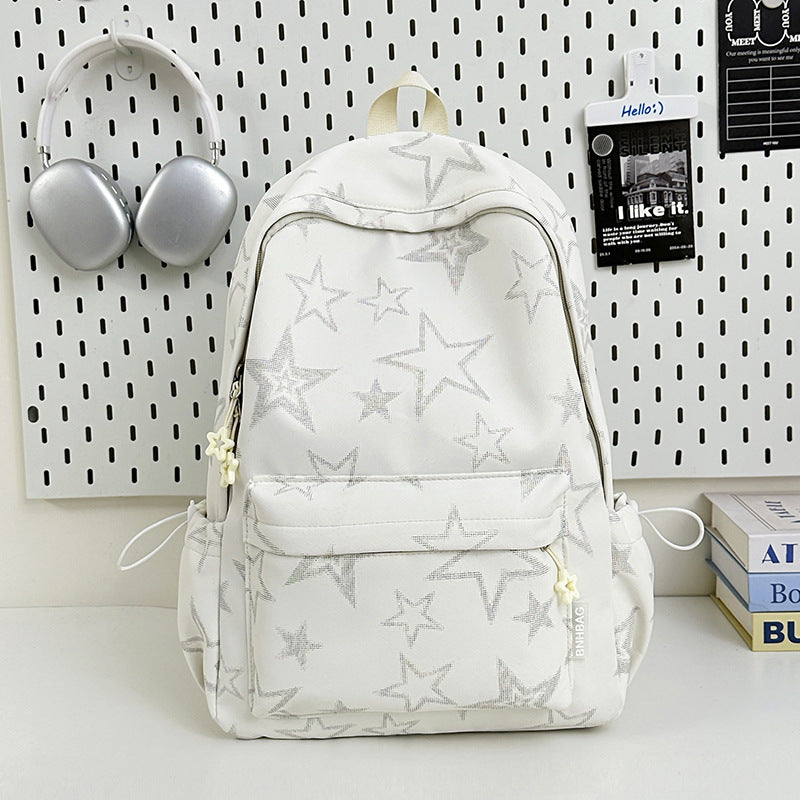 Multi-Functional Star-Patterned School Backpack — product view 1