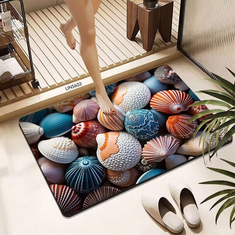 Pebble-Designed Bath Mat LoungeYard — product view 1