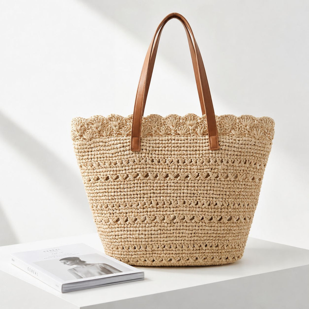 Handcrafted shoulder bag with unique mesh structure LoungeYard — product view 1