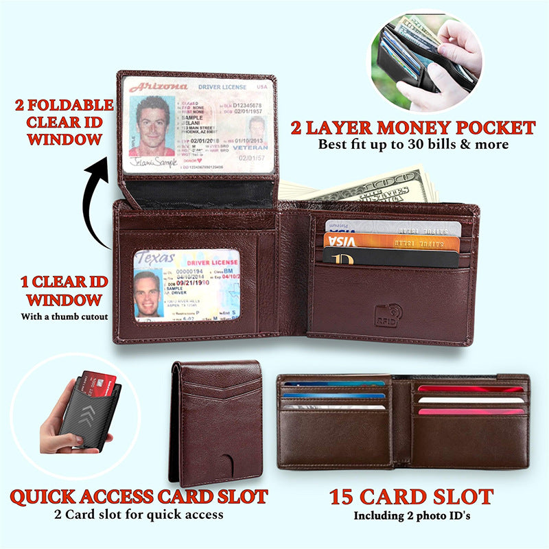 Modern Slim Leather Card Case LoungeYard — product view 2