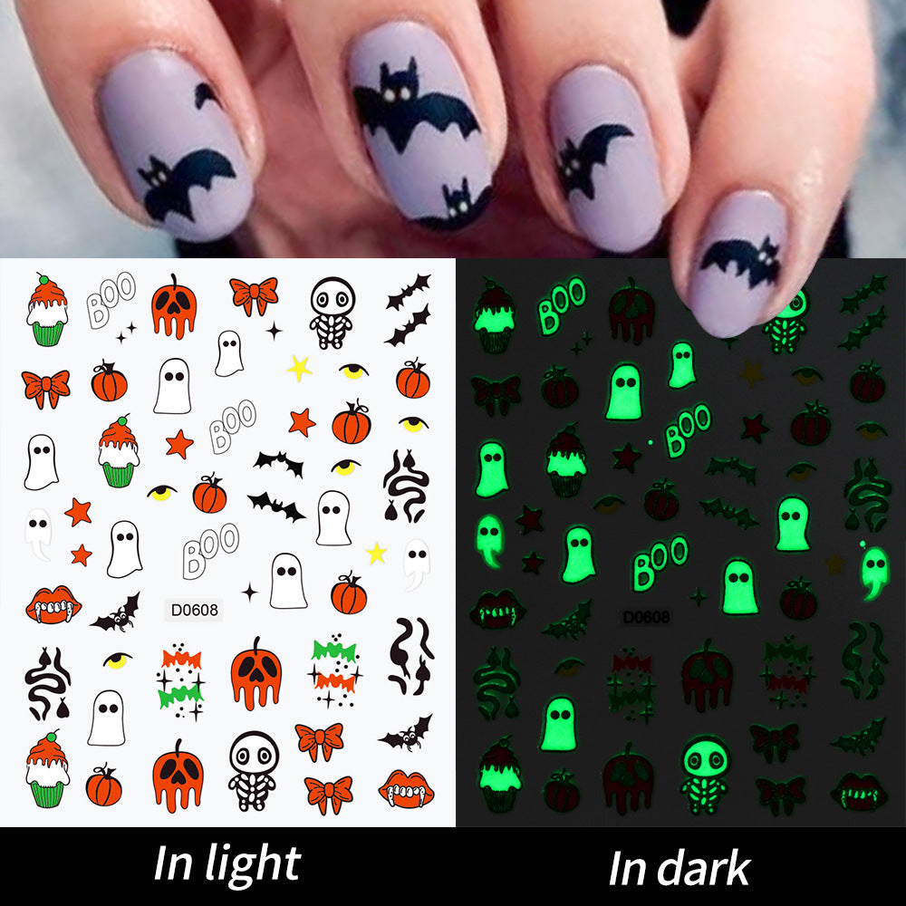 Glow-in-the-Dark Ghost Nail Art Sticker Set — product view 7