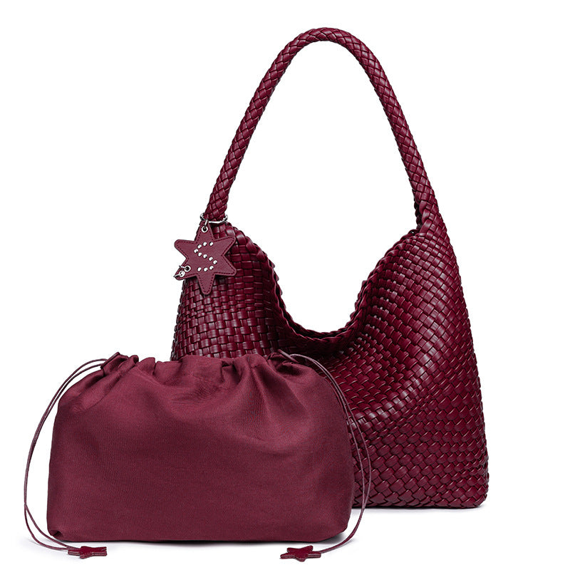 Braided Vegan Leather Hobo Handbag LoungeYard — product view 4