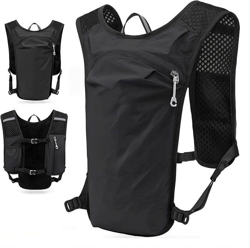 Sporty hydration backpack with mesh inserts and multiple compartments LoungeYard — product view 7