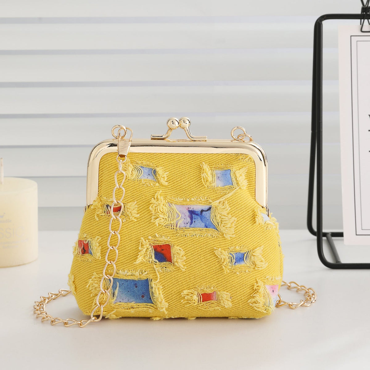 Vintage-Inspired Fabric Clutch — product view 5
