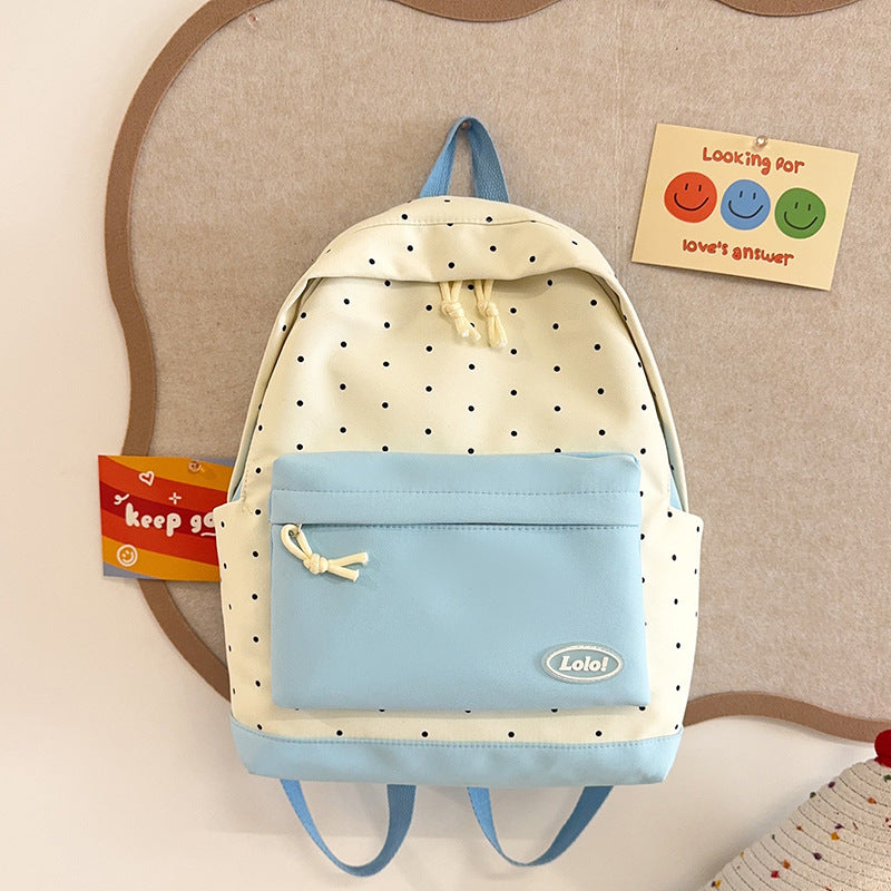 Polka Dot Patterned Backpack — product view 6