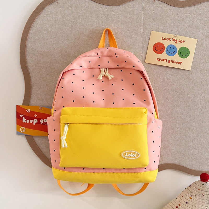 Polka Dot Patterned Backpack — product view 5