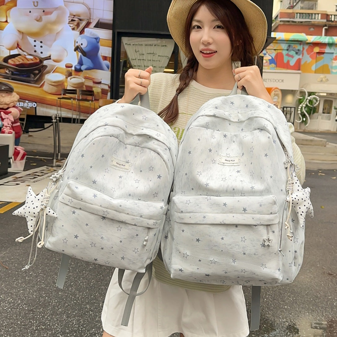 Star-Patterned Casual Backpack LoungeYard — product view 4