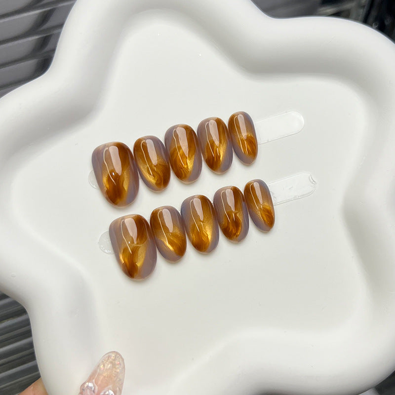 Artistic Marble Pattern Press-On Nails — product view 1