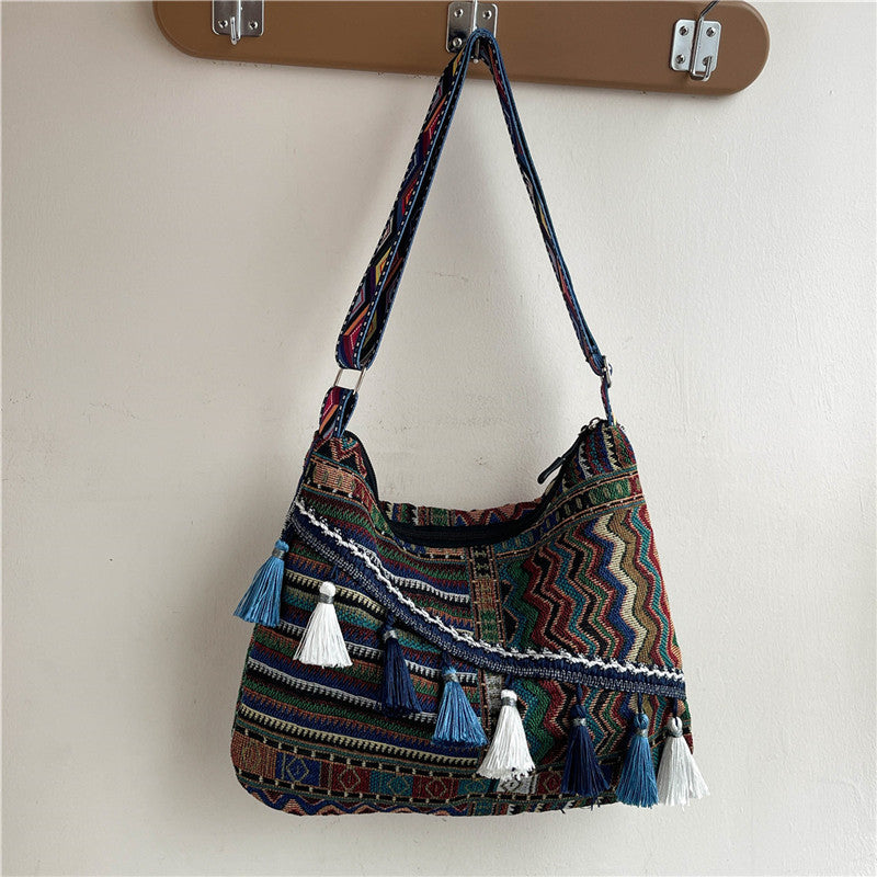 Bohemian-Inspired Handcrafted Hobo Bag — product view 4