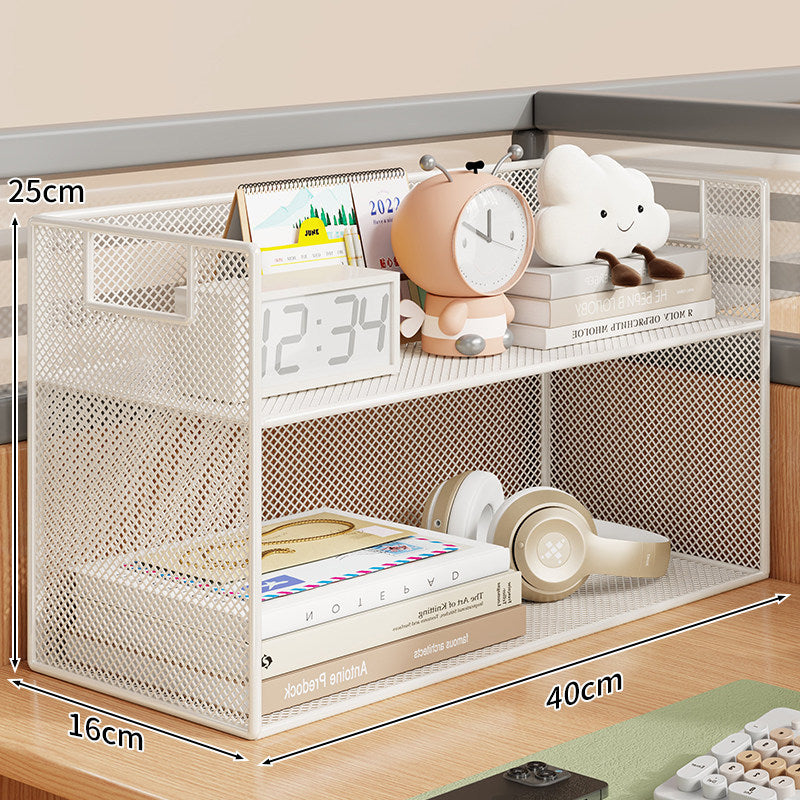 Mesh Desktop Open-Shelf Organizer with Integrated Handles and Dividers — product view 7