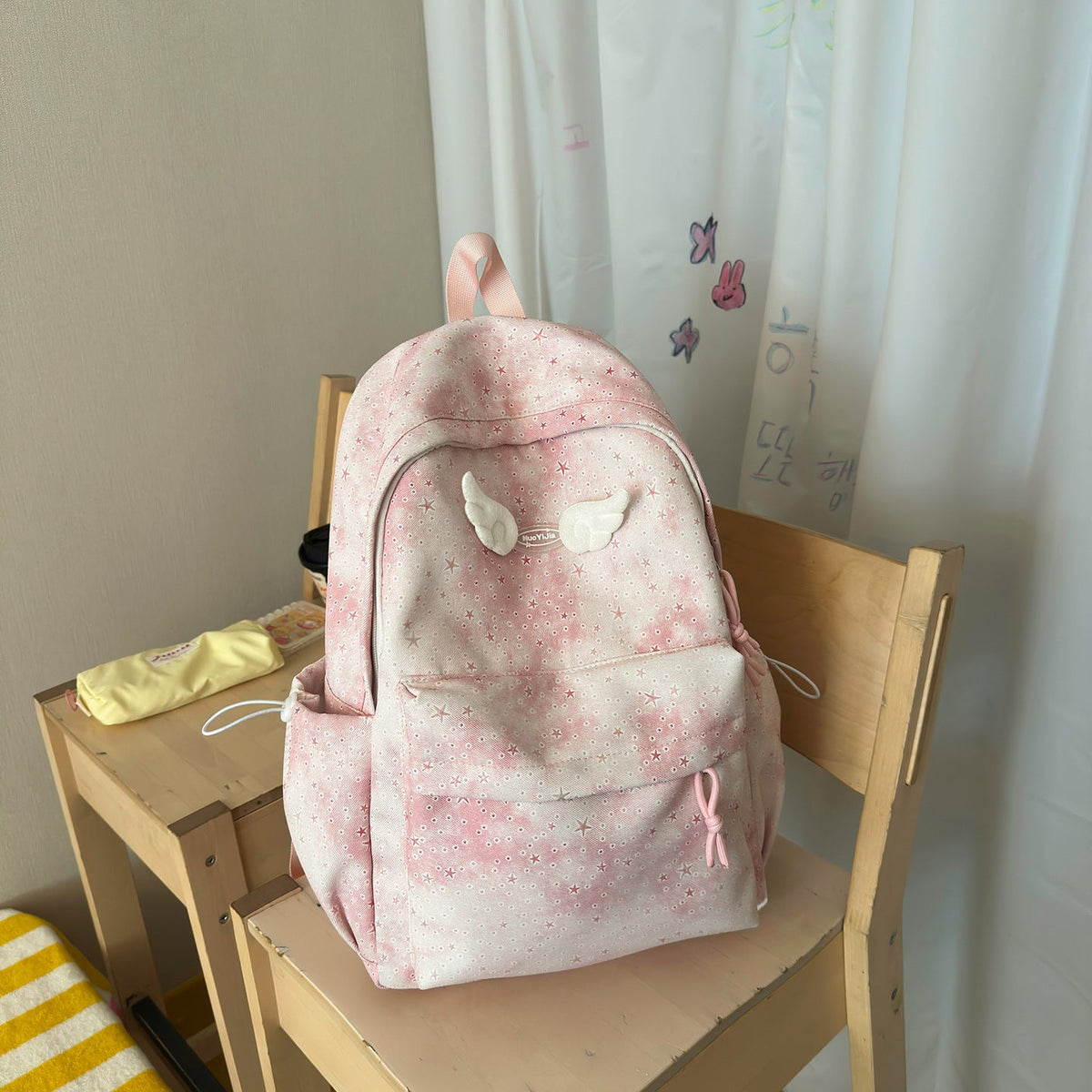 Functional Backpack with Decorative Wing Accents LoungeYard — product view 6