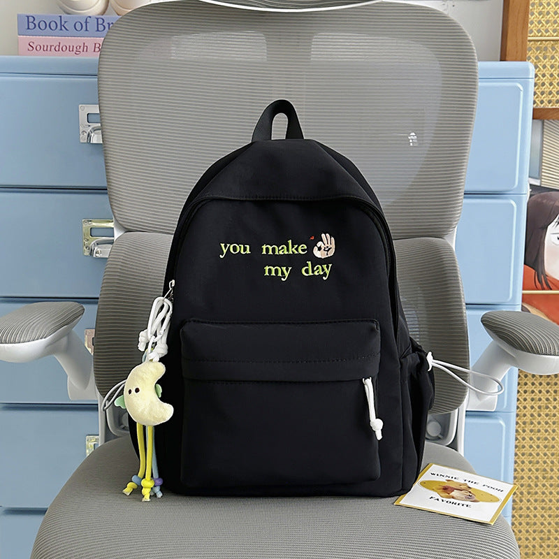Casual Embroidered Mini Backpack LoungeYard — product view 7