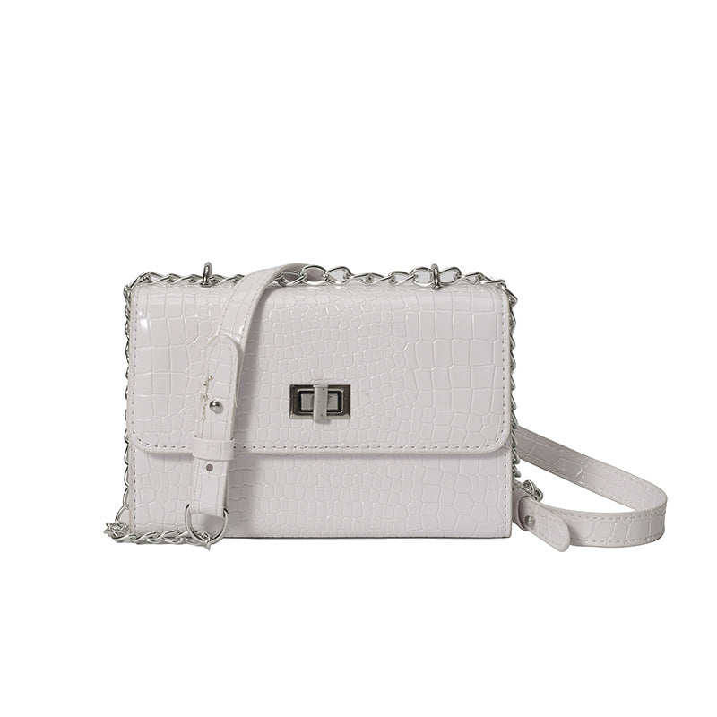 Croc-Embossed Structured Crossbody Handbag — product view 1