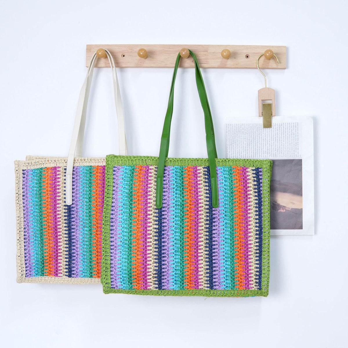 Colorful Tote Bag Made from Sustainable Material LoungeYard — product view 3