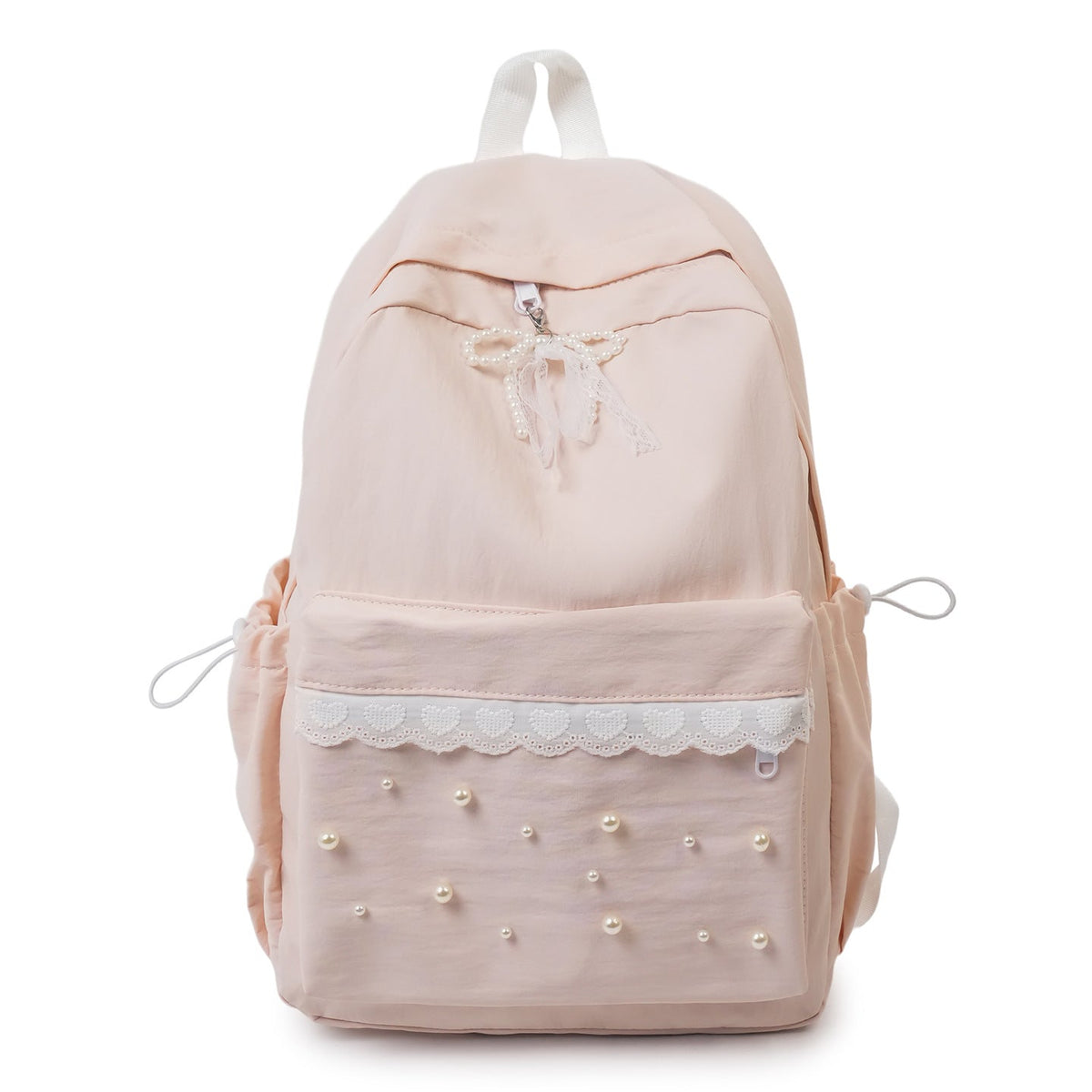 Decorative Pearl-Embellished Backpack LoungeYard — product view 2