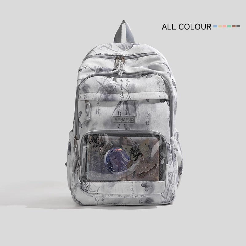 Butterfly-Printed Multi-Compartment Backpack LoungeYard — product view 7
