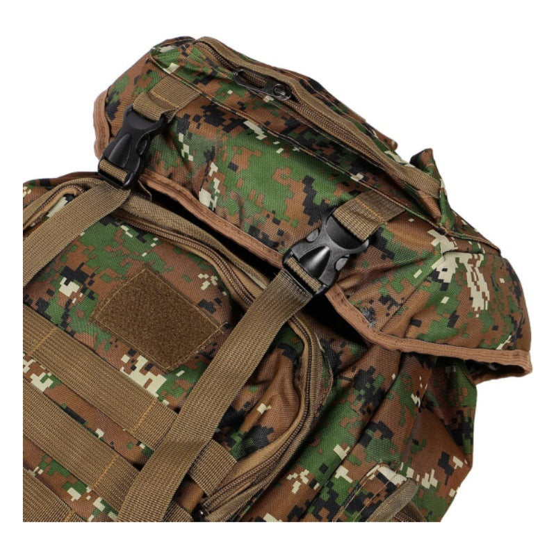 Tactical backpack with modular compartments and breathable back LoungeYard — product view 3
