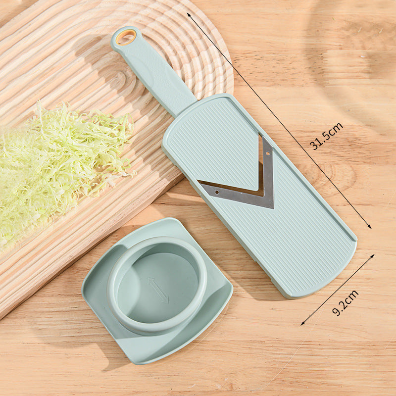 Compact V-Blade Vegetable Mandoline Slicer with Safety Hand Guard — product view 3