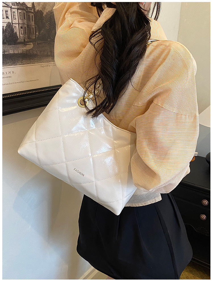 Quilted Faux Leather Tote Bag LoungeYard — product view 6