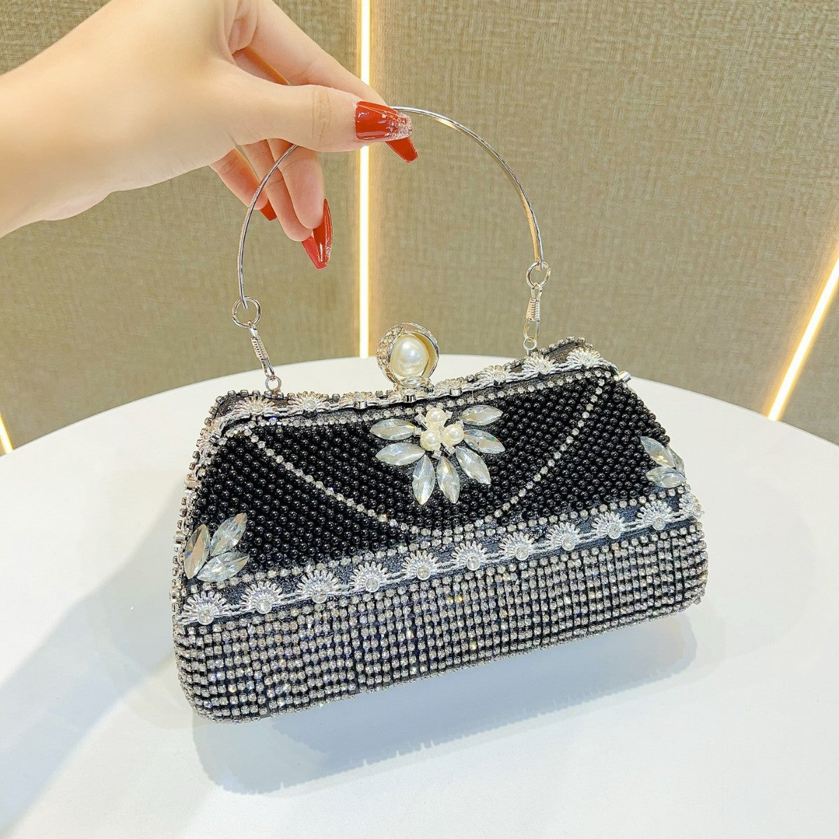 Beaded Evening Shoulder Bag — product view 7