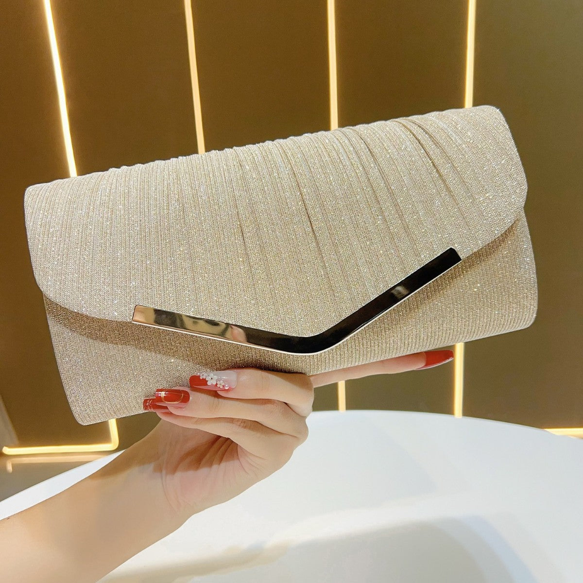 Elegant Pleated Clutch Bag — product view 1
