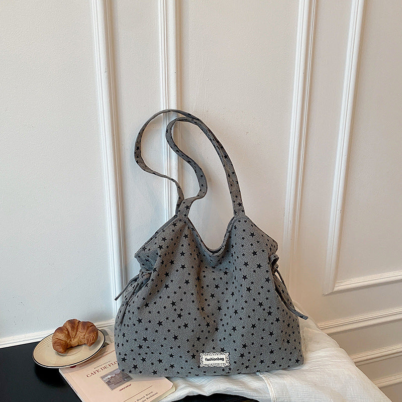 Casual Star-Patterned Tote Bag — product view 4