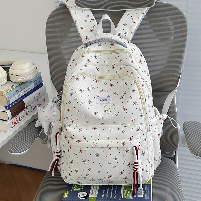 Fun Star-Embellished Student Backpack LoungeYard — product view 6