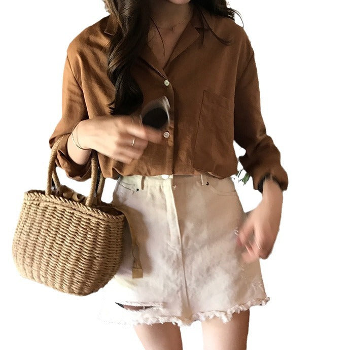 Handcrafted rattan bag with refined details LoungeYard — product view 5