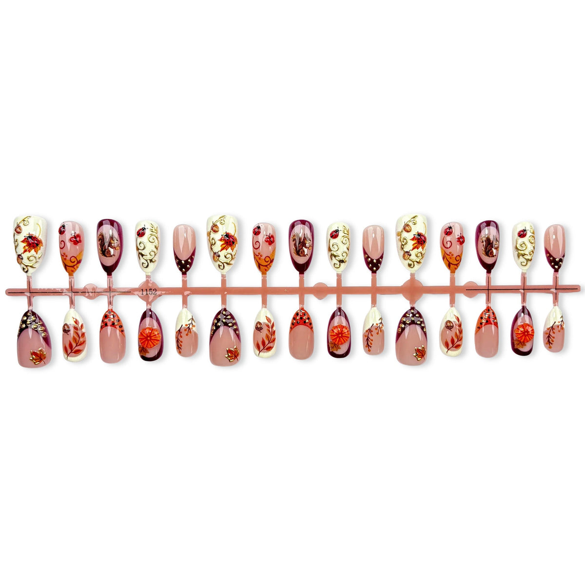 Decorative Autumn-Themed Press-On Nail Art Set — product view 5