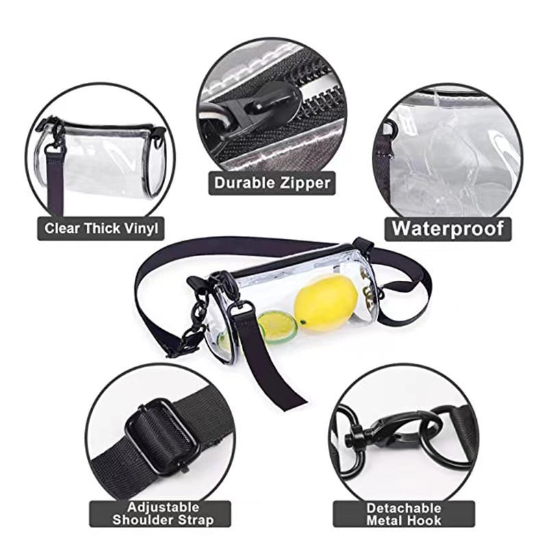 Transparent Handbag with Adjustable Shoulder Strap LoungeYard — product view 3