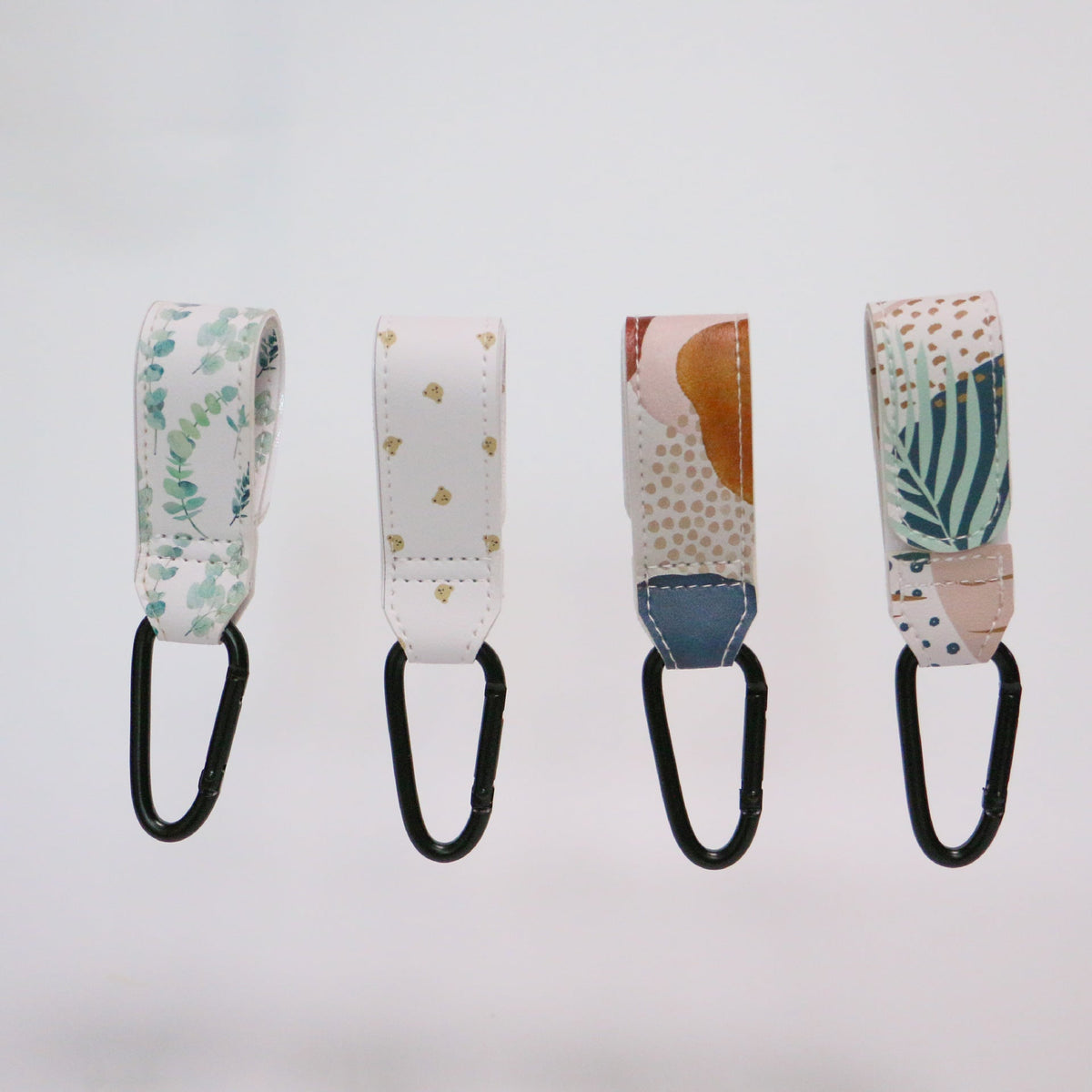 Patterned Leatherette Strap with Metal Carabiner Attachment — product view 2
