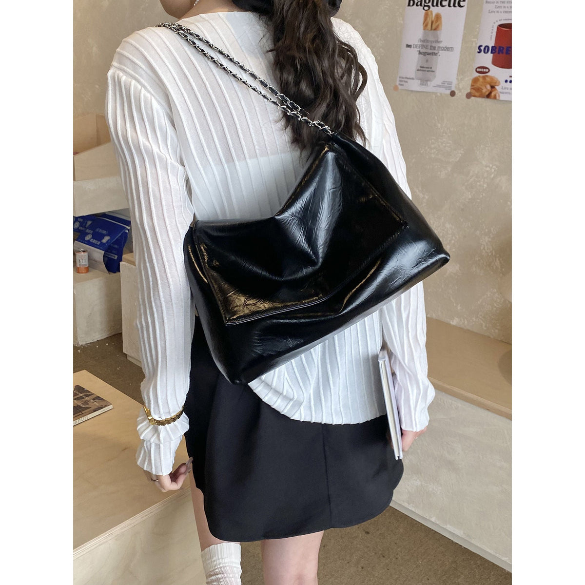 Chic Foldover Shoulder Bag LoungeYard — product view 3