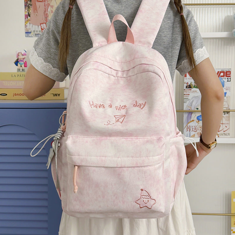 Multi-Functional Emblazoned Casual Backpack LoungeYard — product view 2