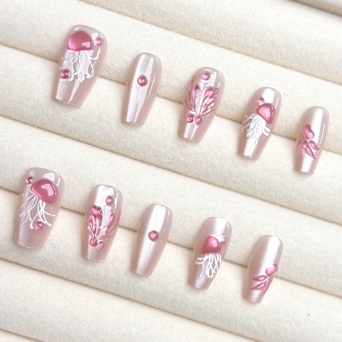 Artistic Jellyfish-Themed Press-On Nail Set — product view 1