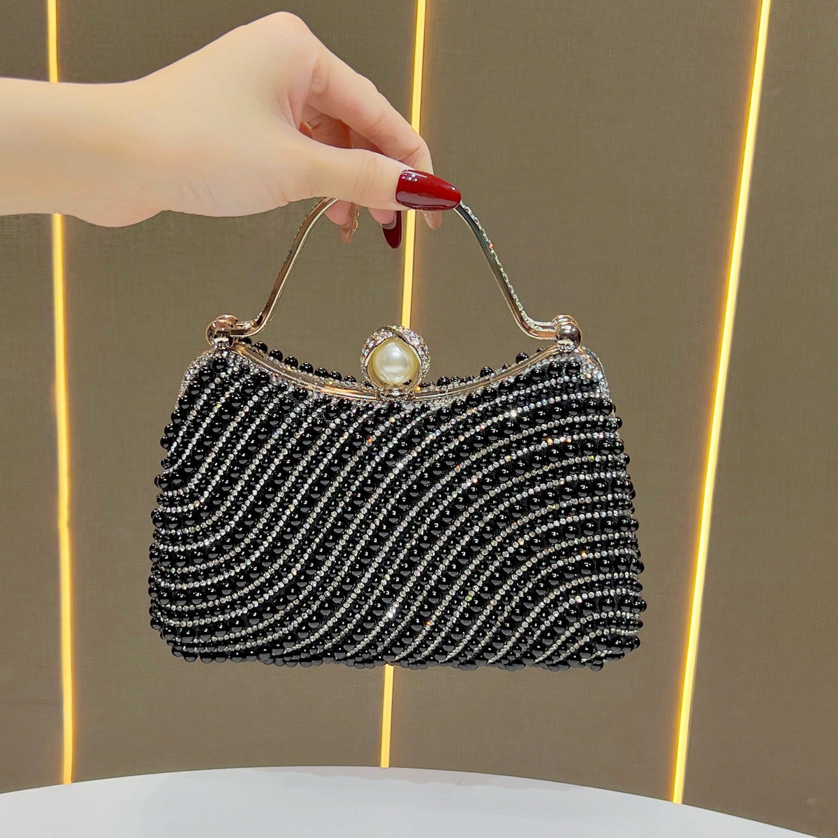 Ornate Beaded Evening Handbag — product view 1