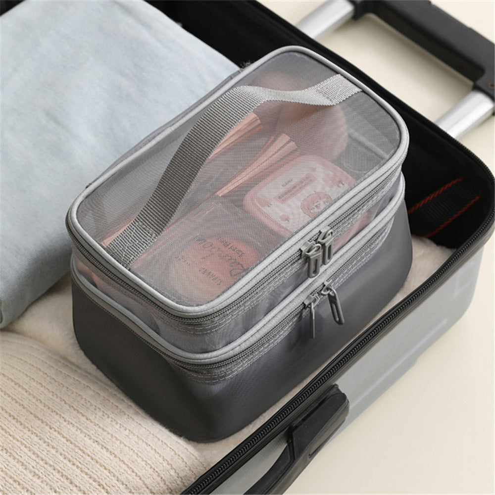 Stylish Double-Layer Cosmetic Organizer LoungeYard — product view 3
