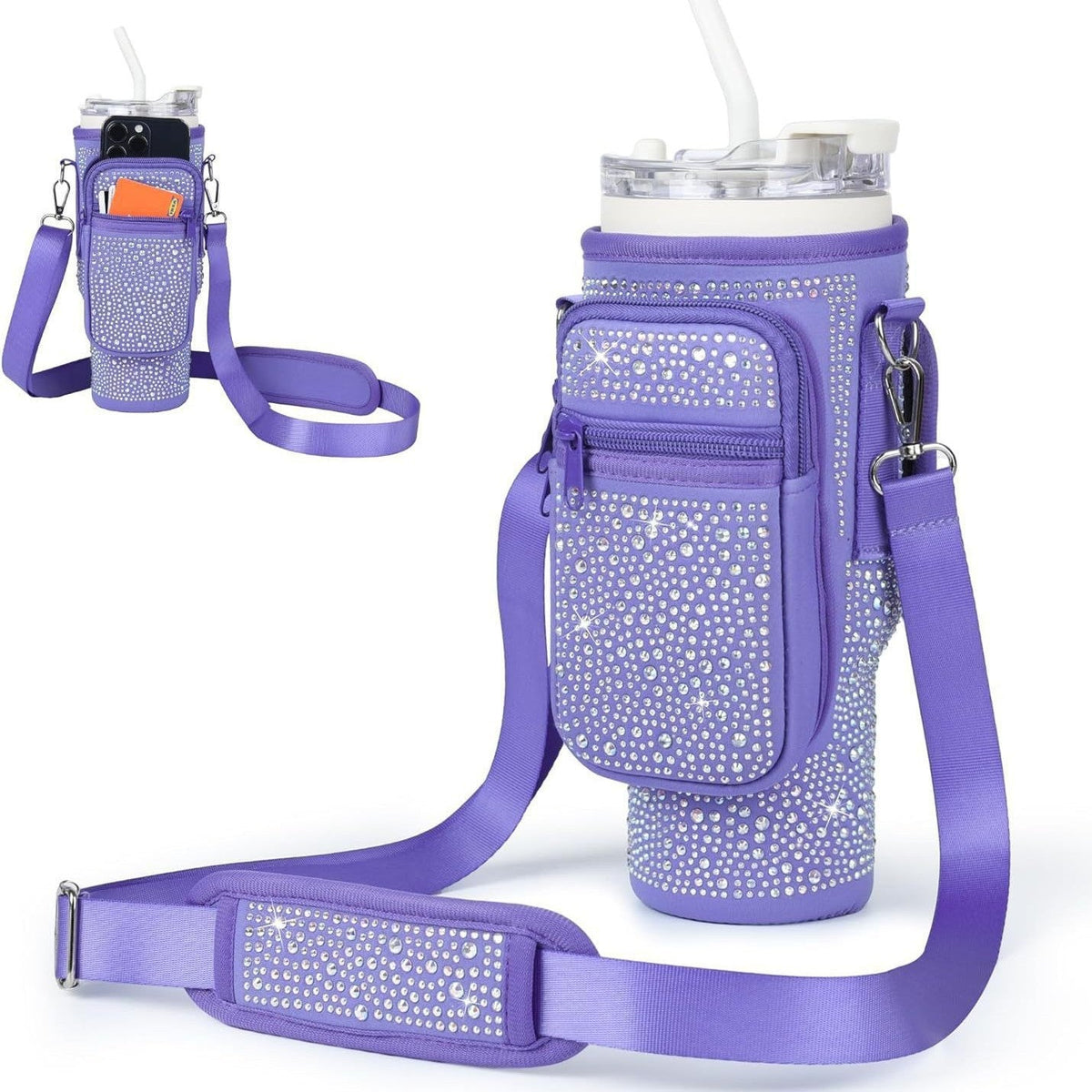 Ladies Glittering Drink Container Bag with Versatile Functionality LoungeYard — product view 6