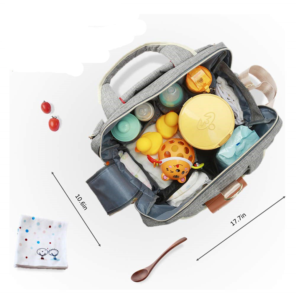 Ladies diaper bag with integrated changing mat LoungeYard — product view 2