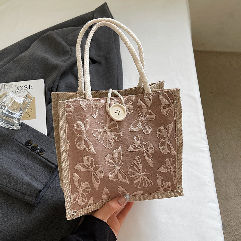Butterfly Embroidered Fabric Tote — product view 6