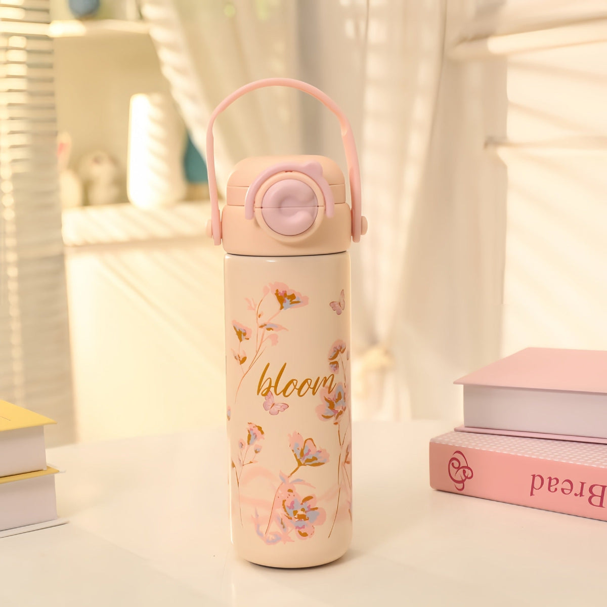 Ladies Insulated Drinking Bottle in Cheerful Strawberry Design LoungeYard — product view 7